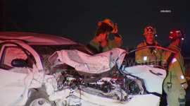 US, Bakersfield: Rosamond 2 Vehicle Traffic Collision With Extensive Damage