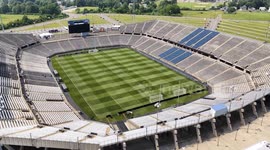 US: Drone shows Pratt & Whitney Stadium in Hartford ahead of Türkiye-US match