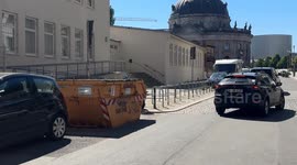 Silent walking around Bode-Museum, Berlin, Germany