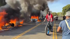 Waymo Taxi Torched in Violent ICE Protest as LA Erupts Over Immigration and Tech Policies