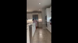 Daughter Slips On Freshly Mopped Floor