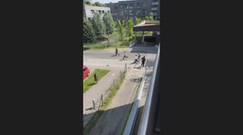 Close Up of Students Fleeing Austria School Shooting as Girl Cries Loudly Graz June 10 2025