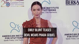 Emily Blunt teases Devil Wears Prada sequel