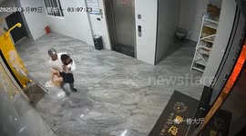 Helmeted Man Detained for Molesting Woman in Elevator Lobby