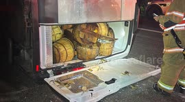 Crabs on the Loose After Van Crash Shuts Down I-64