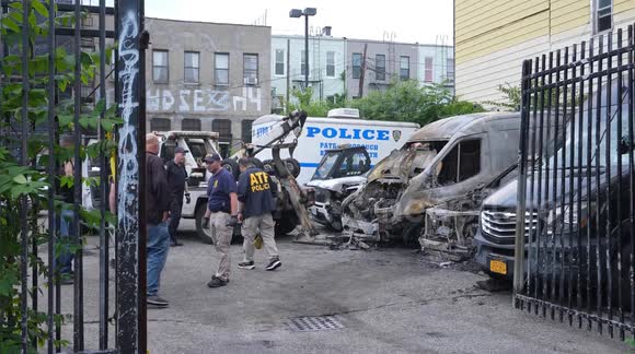 US: 11 NYPD vehicles set on fire in Brooklyn parking lot - Buy, Sell or ...