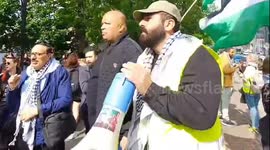 Peaceful Pro-Palestine Demonstration in Central Helsinki, Finland
