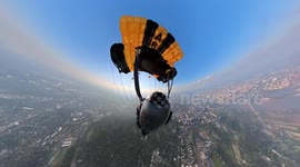 US: U.S Army Parachute Team Performs Daring Jump At Army 250th Birthday Celebration