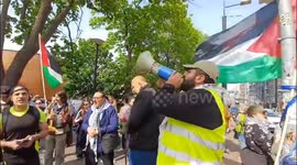Finland: Peaceful Pro-Palestine Demonstration in Central Helsinki, Finland