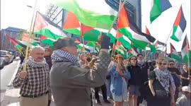 Finland: Peaceful Pro-Palestine Demonstration in Central Helsinki, Finland