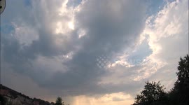 Amazing shadow on the clouds - time-lapse