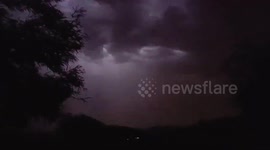 Dramatic lightning storm over Phoenix, Arizona