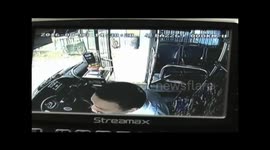 Woman stabs bus driver in the neck