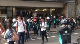 Deliveroo riders protest in London, UK