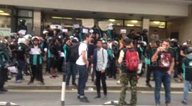 Deliveroo protest drivers pay structure