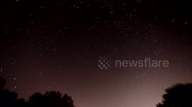Perseid Meteor Shower Composite Trails Timelapse 8-11-2016 So. California