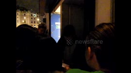 Jessie Eisenberg greets fans after the final London performance of his play the Spoils 