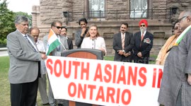 Minister of Citizenship and Immigration Laura Albanese celebrating India`s  Independence day in queens park
