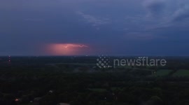Lightning storm caught on camera over Clarksville, Maryland, USA