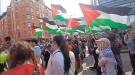 Finland: Peaceful Pro-Palestine Demonstration in Central Helsinki, Finland