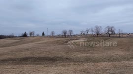 Amelia Earhart Earthwork in Atchison, Kansas - Drone Footage