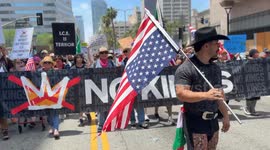 The streets of Los Angeles are flooded with anti-trump protesters