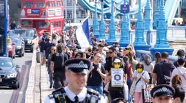 Hongkongers protest and sing pro-democracy anthem ahead of Royal Mint Court 'mega embassy' decision in London