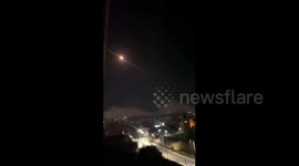 Israel: The footage captures the moment rockets fly in the sky over Israel