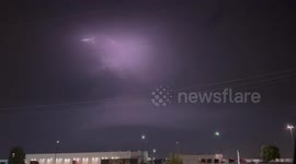 Constant Lighting from a Severe Thunderstorm near Yukon, Oklahoma