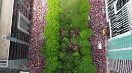 Belgium: Tens of thousands march in Brussels urging 'red line' against Israel
