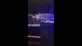 On June 13 at around 8:30 PM in Jujuy, Argentina, a man punches a police officer during a street confrontation. The officer quickly subdues the aggressor and arrests follow shortly after, with a woman seen nearby during the incident.