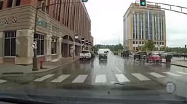 Pedestrian Escapes Injury in Friday the 13th Crash Scare