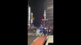 Foreigner flying drone in tokyo