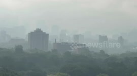 Morning Fog Clears Over Cambridge, MA, US