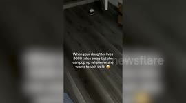 Mum gets daily visit from daughter who lives 3,000 miles away thanks to tiny robot