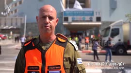 Israel: Home Front Command activity at the scene of the fall at Soroka Hospital