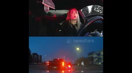 Truck nearly runs motorcycle off road, chased after incident in Mississauga, Ontario, Canada