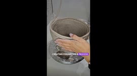 Satisfying sand pot creation that feels like visual meditation