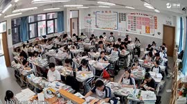 During a self-study class, a water bottle cap popped off and hit the boy sitting in the front row.