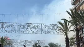 This festival is called Hogueras in Alicante,Valencia,Spain