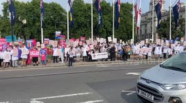 London: Assisted Dying Bill Protest Outside Parliament