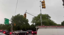 US: Queens Traffic Lights Out After Severe Thunderstorm Batters NYC