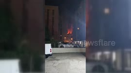 Israel: Fire Erupts in Tel Aviv After Iranian Missile Strike