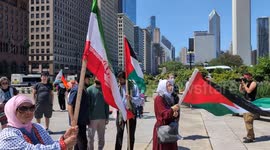 US: FOTO TAKİP / 'Hands Off Iran' protest held in downtown Chicago