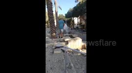 Israel: Crash site in Israel after Iranian attack