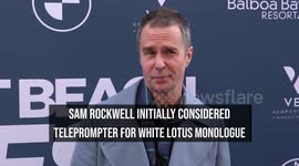 Sam Rockwell initially considered teleprompter for White Lotus monologue