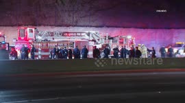 US, Los Angeles: West Los Angeles LAPD Officer Down On 405 Freeway Crash Site Part 3