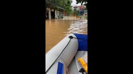 Heavy rain causes severe flooding in Thai Nguyen area, Vietnam