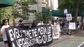 US: Pro-Palestinian protesters rally outside New York Times editor's home over Gaza coverage