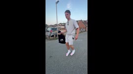 Caring boyfriend walks home in his partner's painful high heels